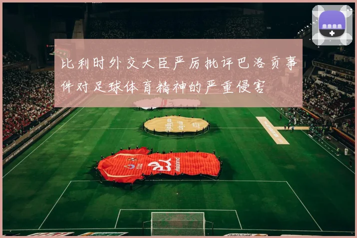 比利时外交大臣严厉批评巴洛贡事件对足球体育精神的严重侵害
